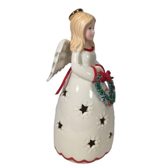 LENOX MERRY & LIGHT Christmas Angel Figurine Sculpture - NEW in BOX - LIGHTS UP! - Picture 6 of 16